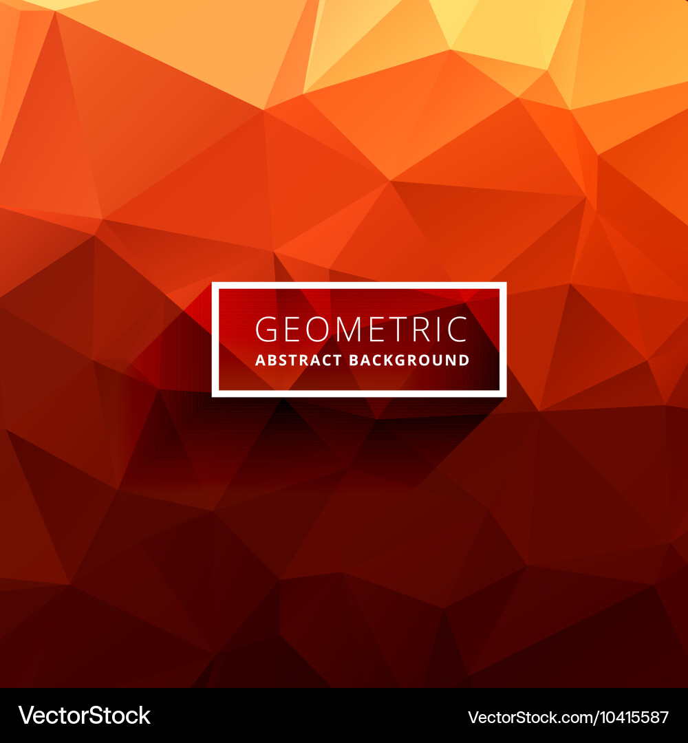 Orange polygonal background Royalty Free Vector Image