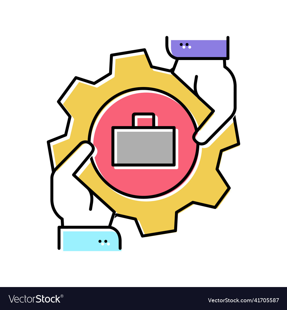 Partnership business color icon