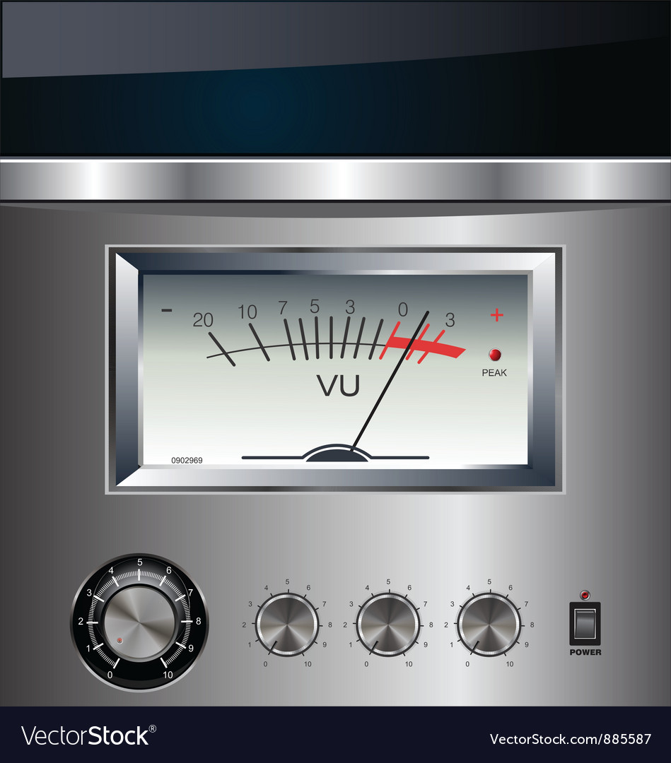 Silver VU Meter Display