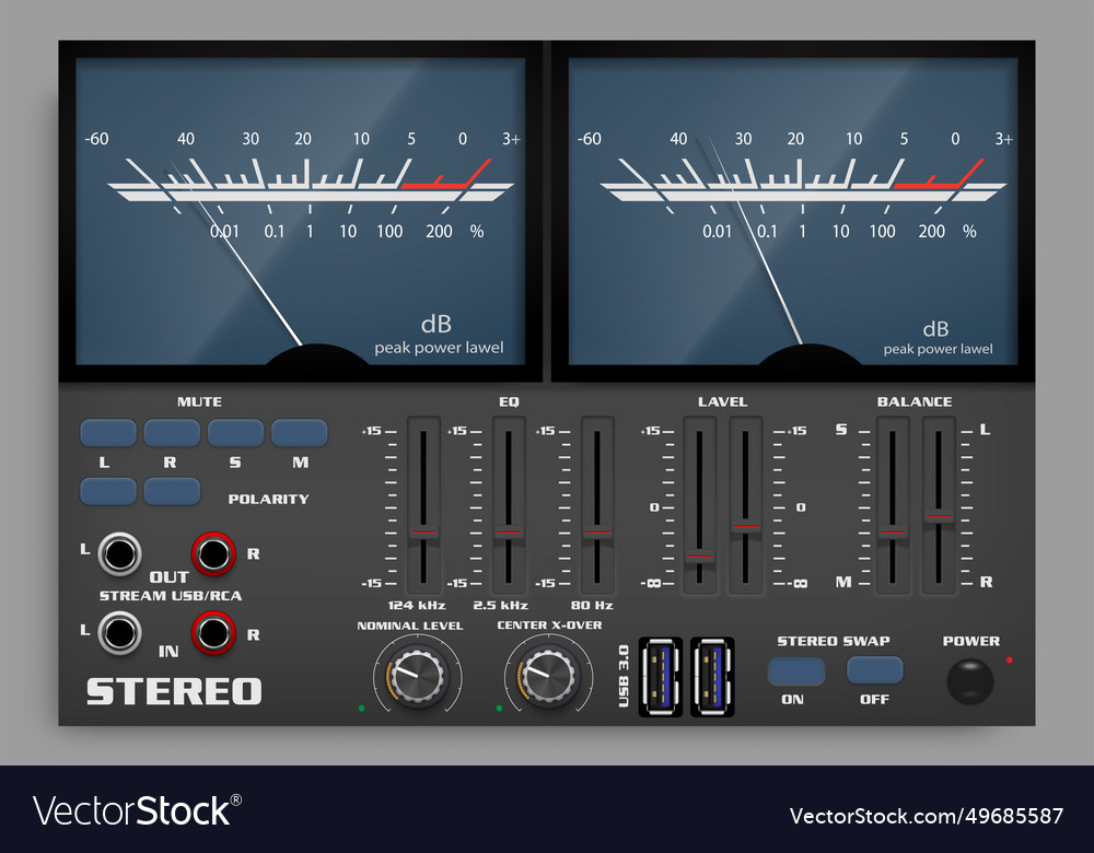 Sound mixer sliders interface elements for music