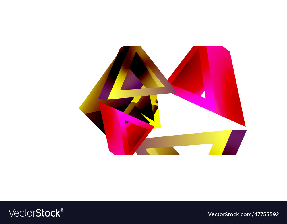 3d triangle abstract background basic shape