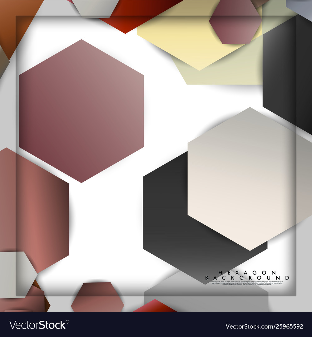 Abstract hexagon background with color stone vector image Abstract hexagon background with color stone
