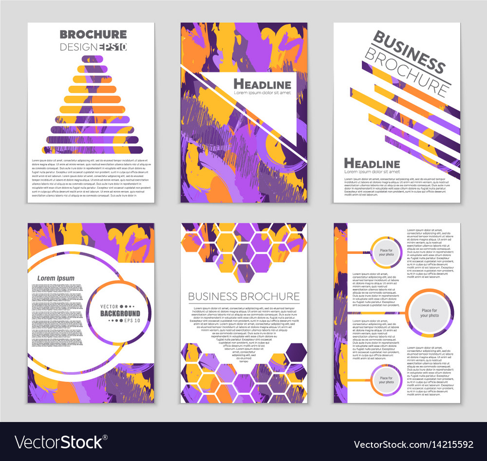 Abstract layout background set for art