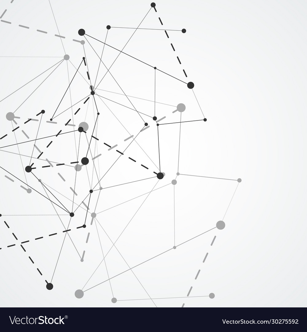 Abstract polygonal background connecting dots vector image Abstract polygonal background connecting dots