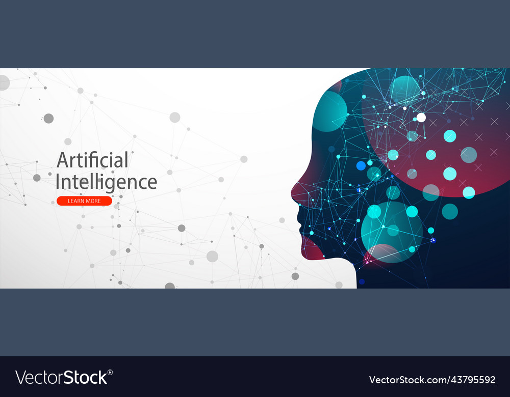 Artificial intelligence technical background Vector Image