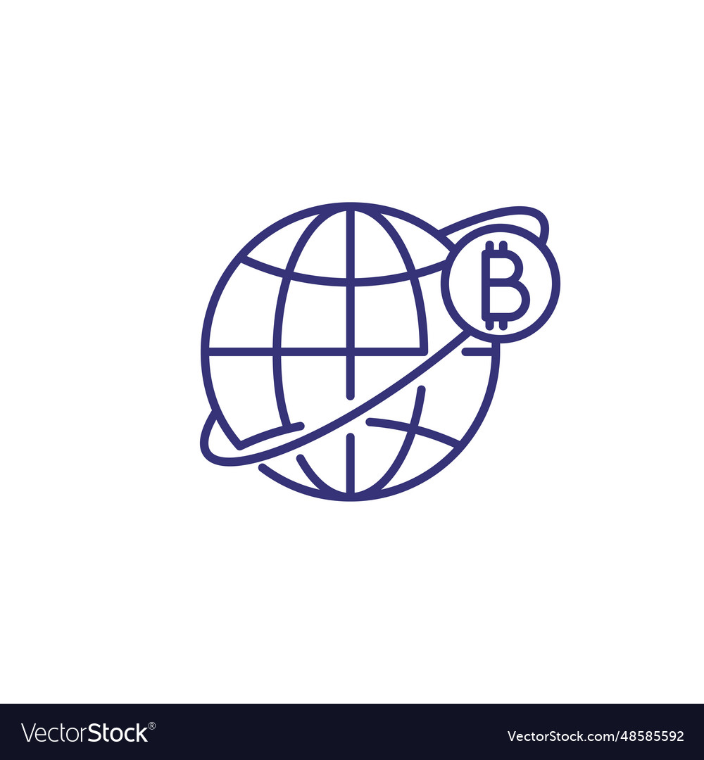 Bitcoin in circulation line icon
