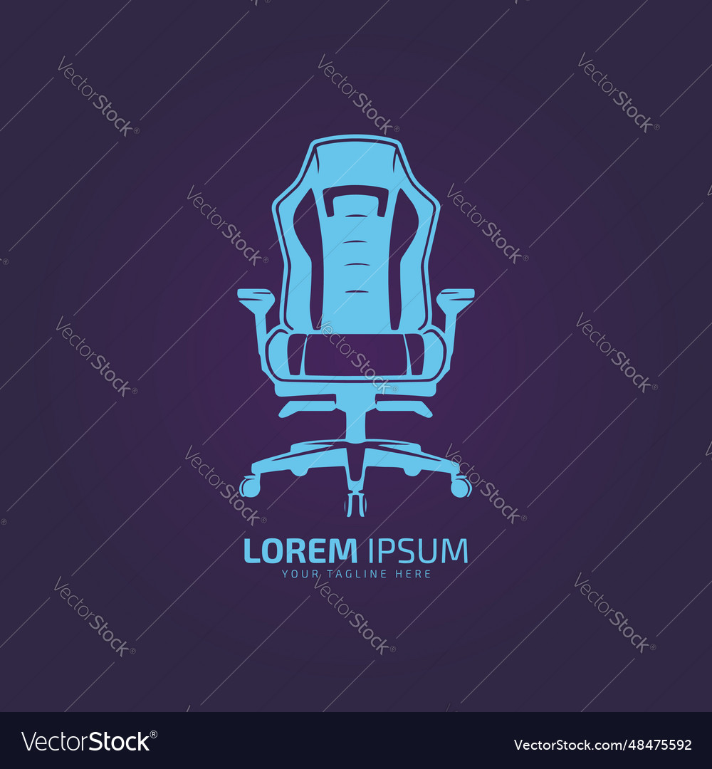 Chair logo icon office silhouette design Vector Image