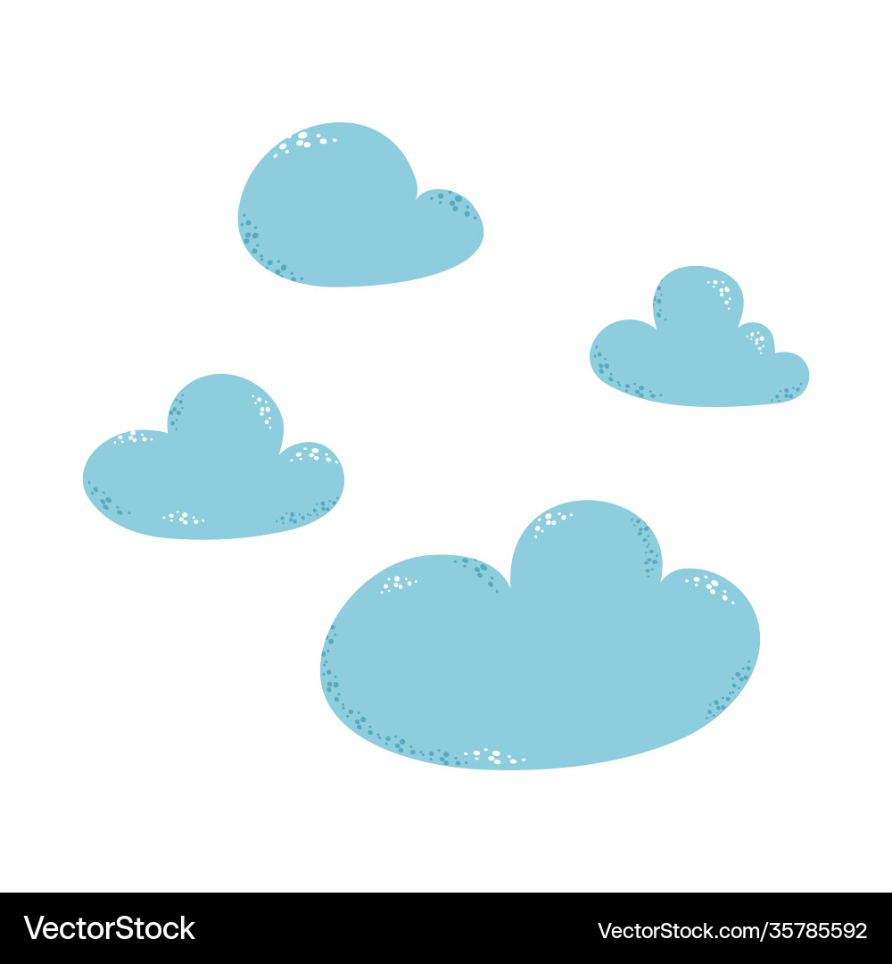 Collection clouds Royalty Free Vector Image - VectorStock