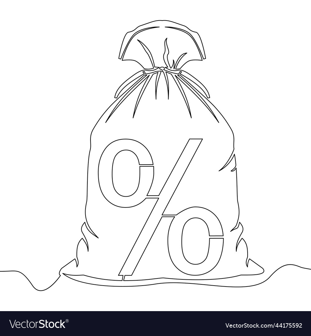 Continuous Line Bag with Percent