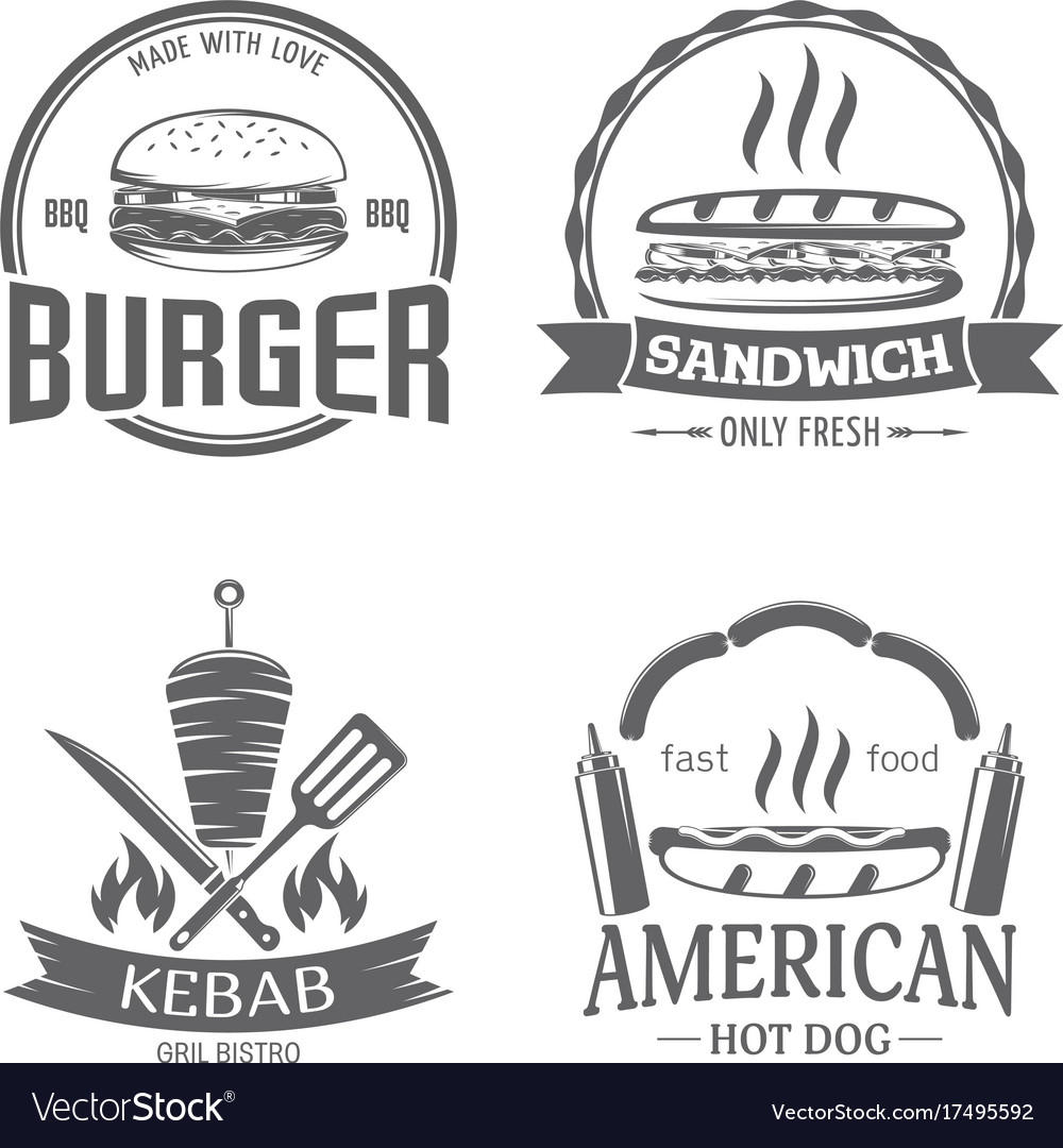 Fast food and grill badges