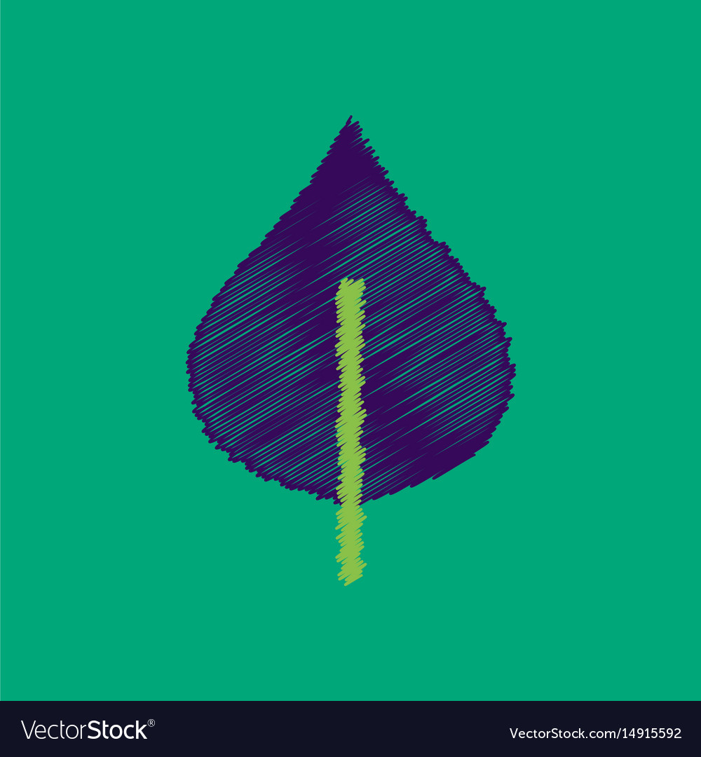 Flat icon design collection leaf of tree