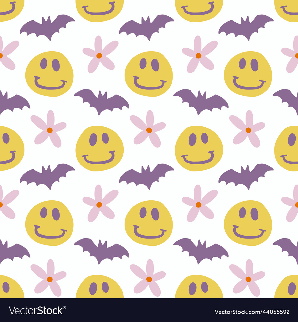 Groovy halloween seamless pattern