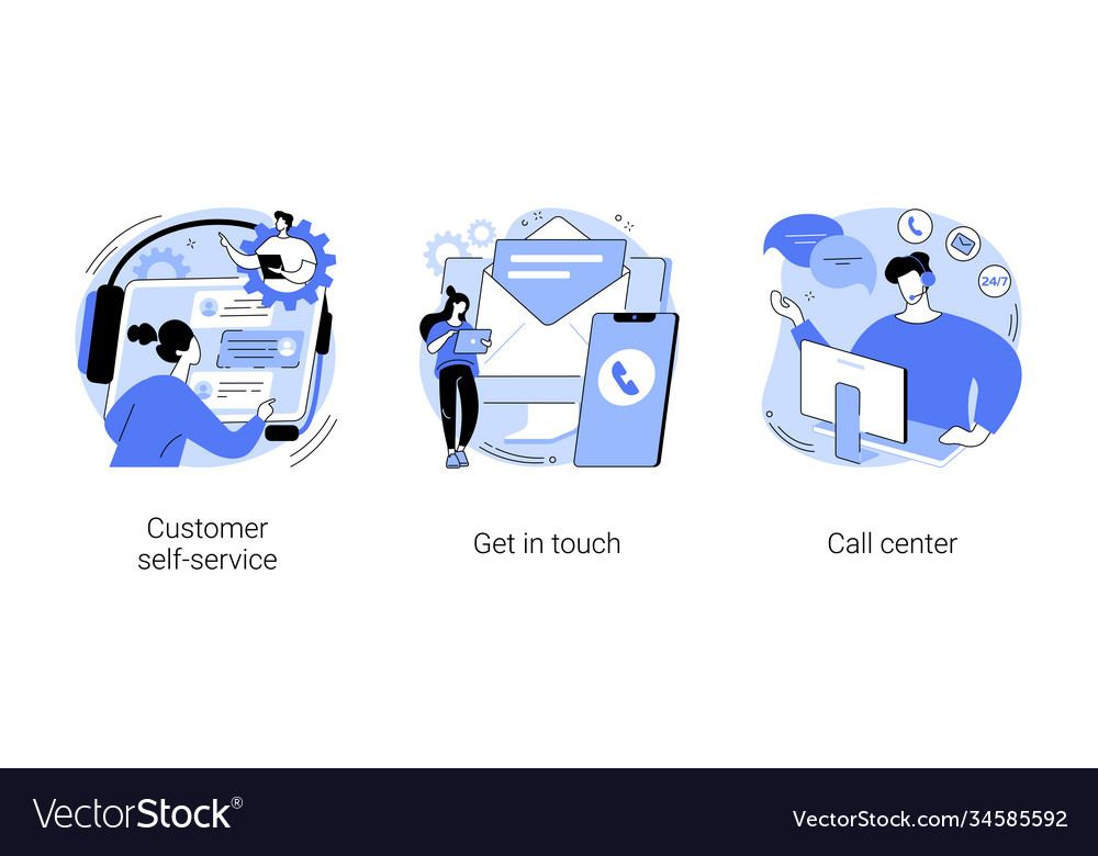 Help line abstract concept vector image Help line abstract concept