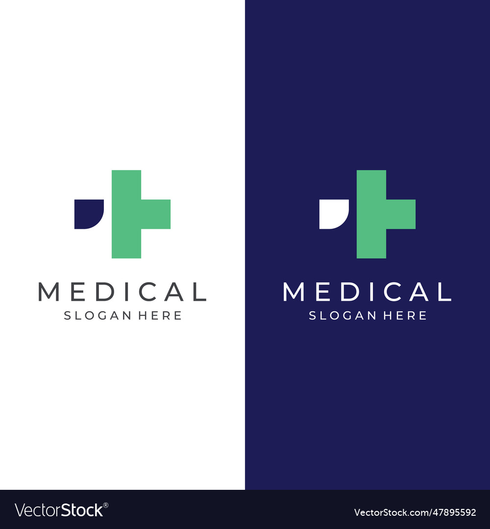 Medical sign logo using a simple and modern plus Vector Image