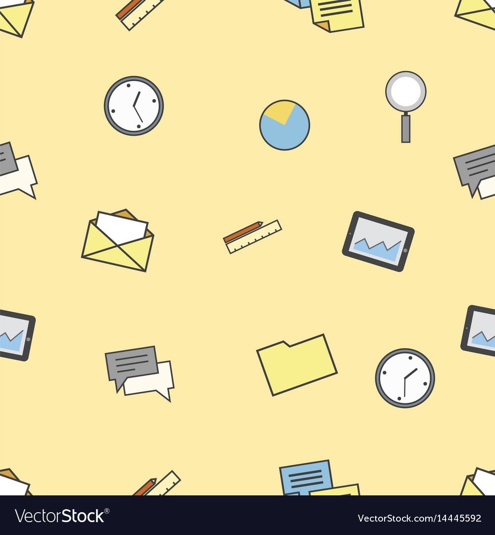 Set of business and finance icons seamless