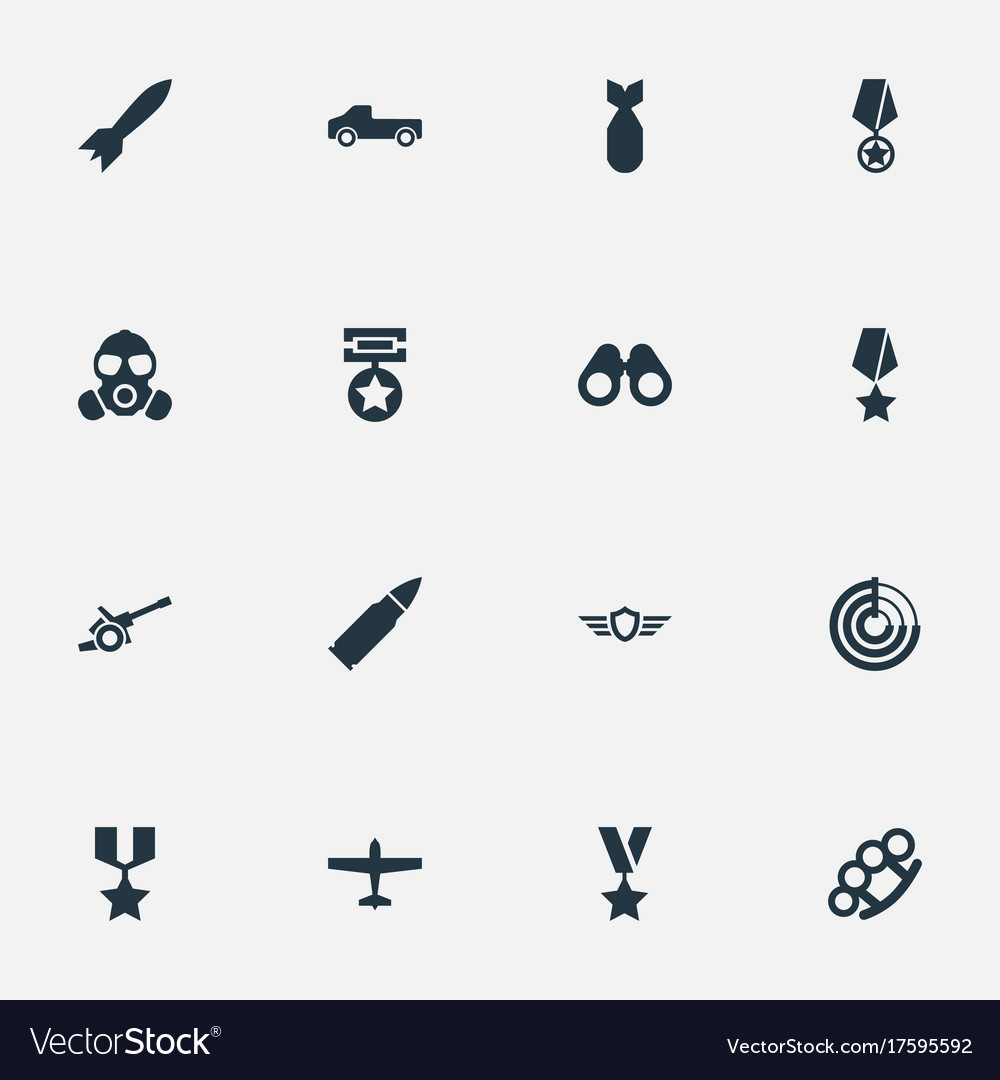 Set of simple combat icons