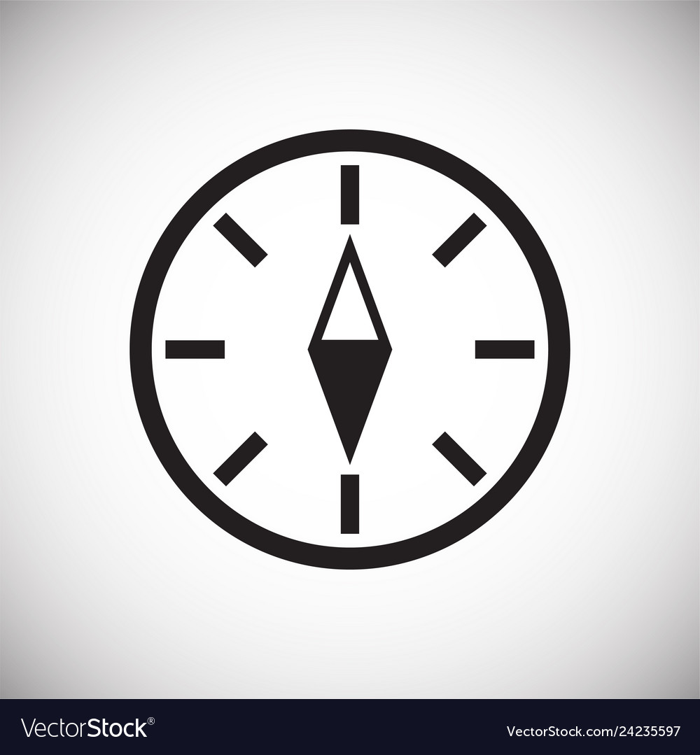 Compass icon on background for graphic and web