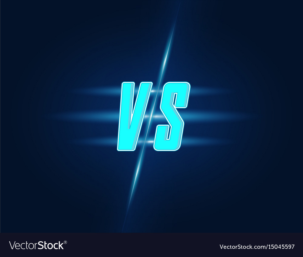 Competition vs on dark background Royalty Free Vector Image