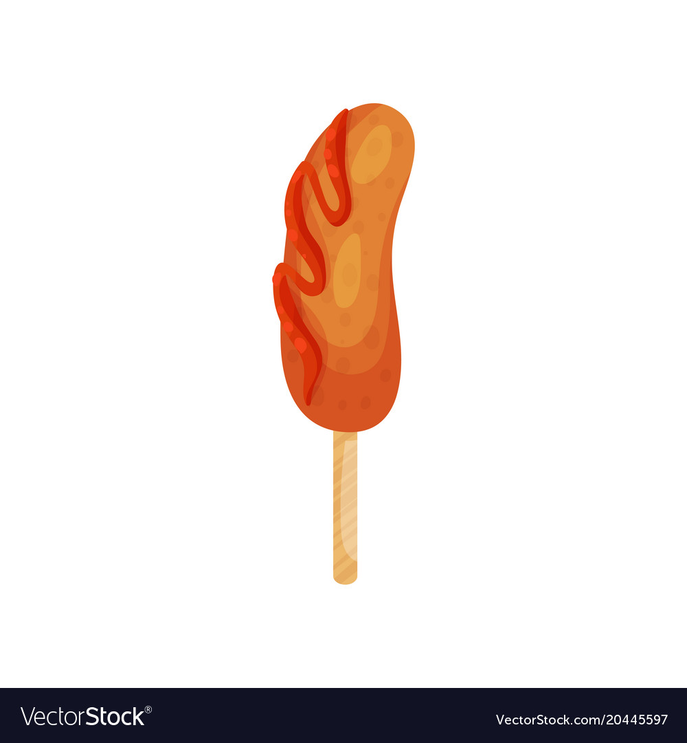 Corn dogs with ketchup