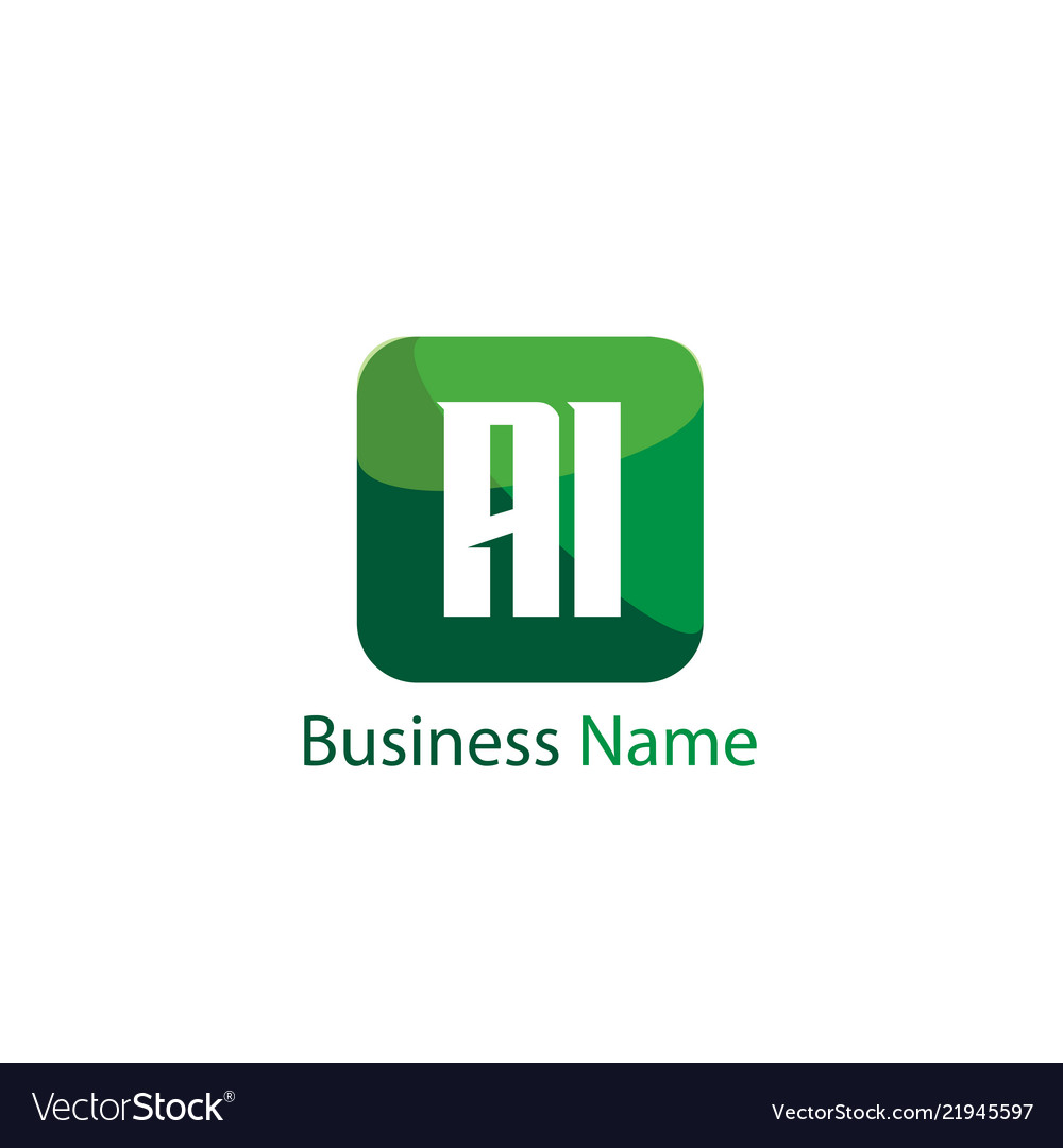 Initial letter ai logo template design