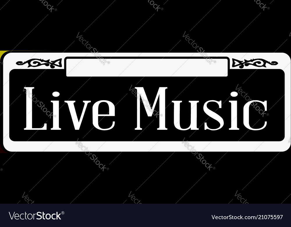 Live music sign with lamp