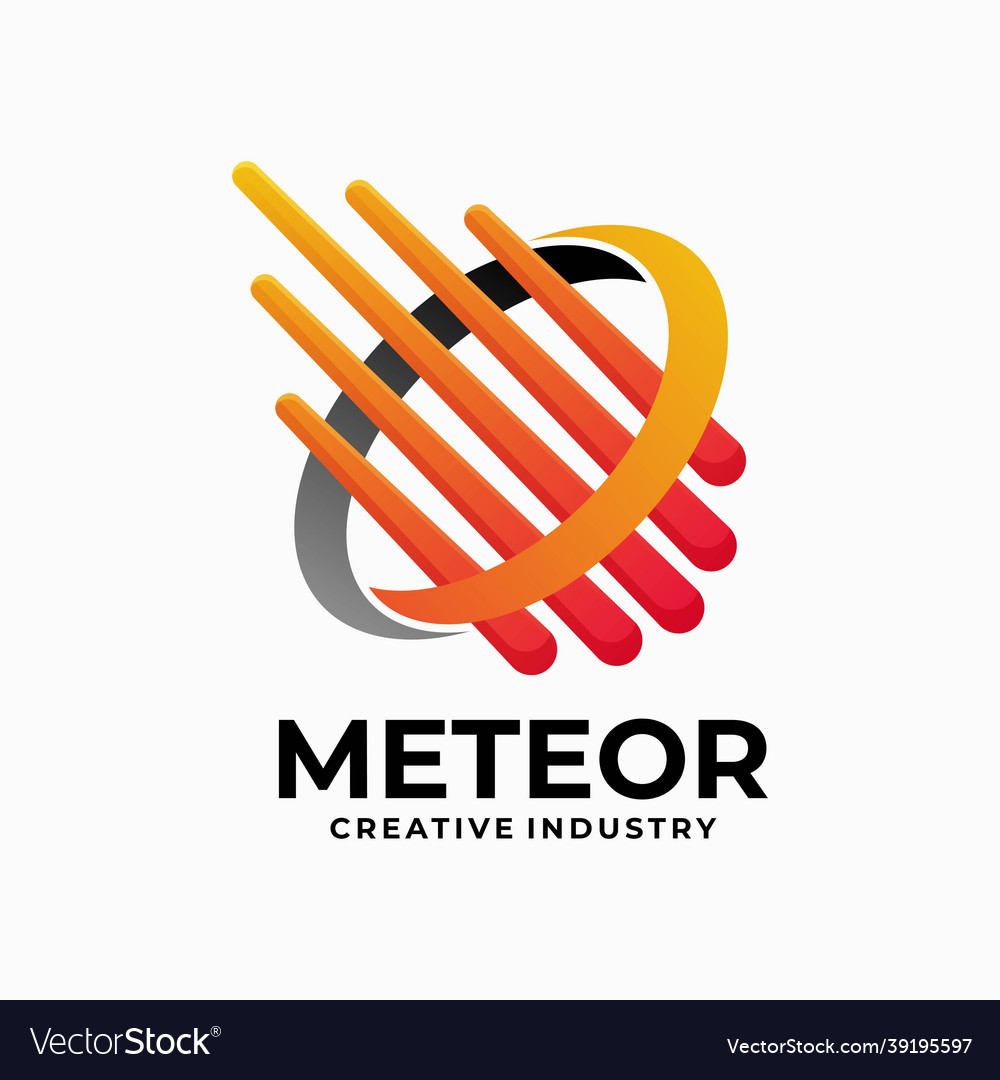 Logo meteor gradient colorful style