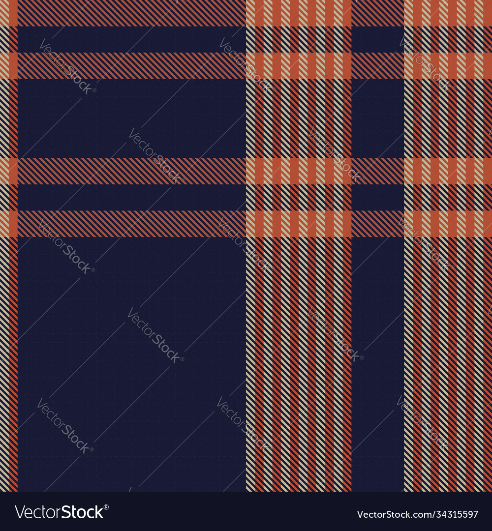 Orange glen plaid textured seamless pattern