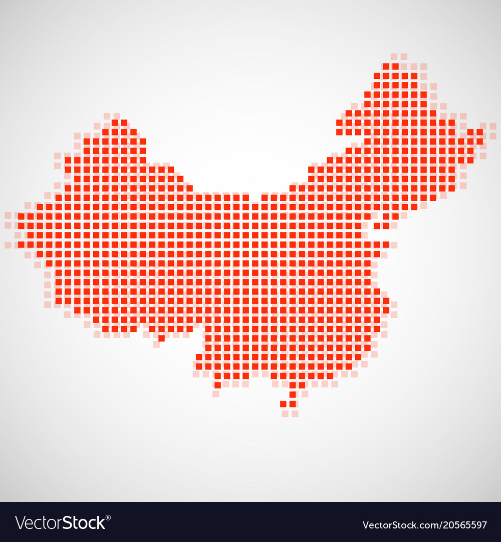 Карта китая вектор