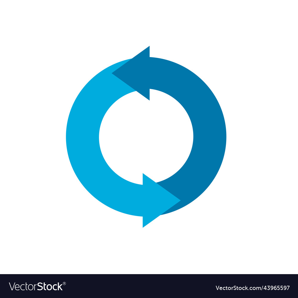 Reload cycle icon loop recycle vector image Reload cycle icon loop recycle