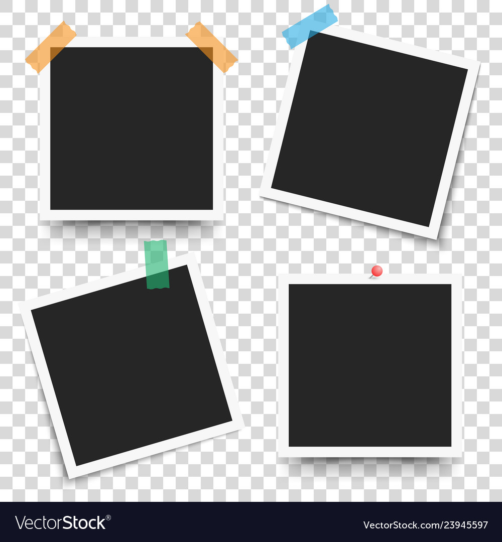 Set template retro frame photo Royalty Free Vector Image