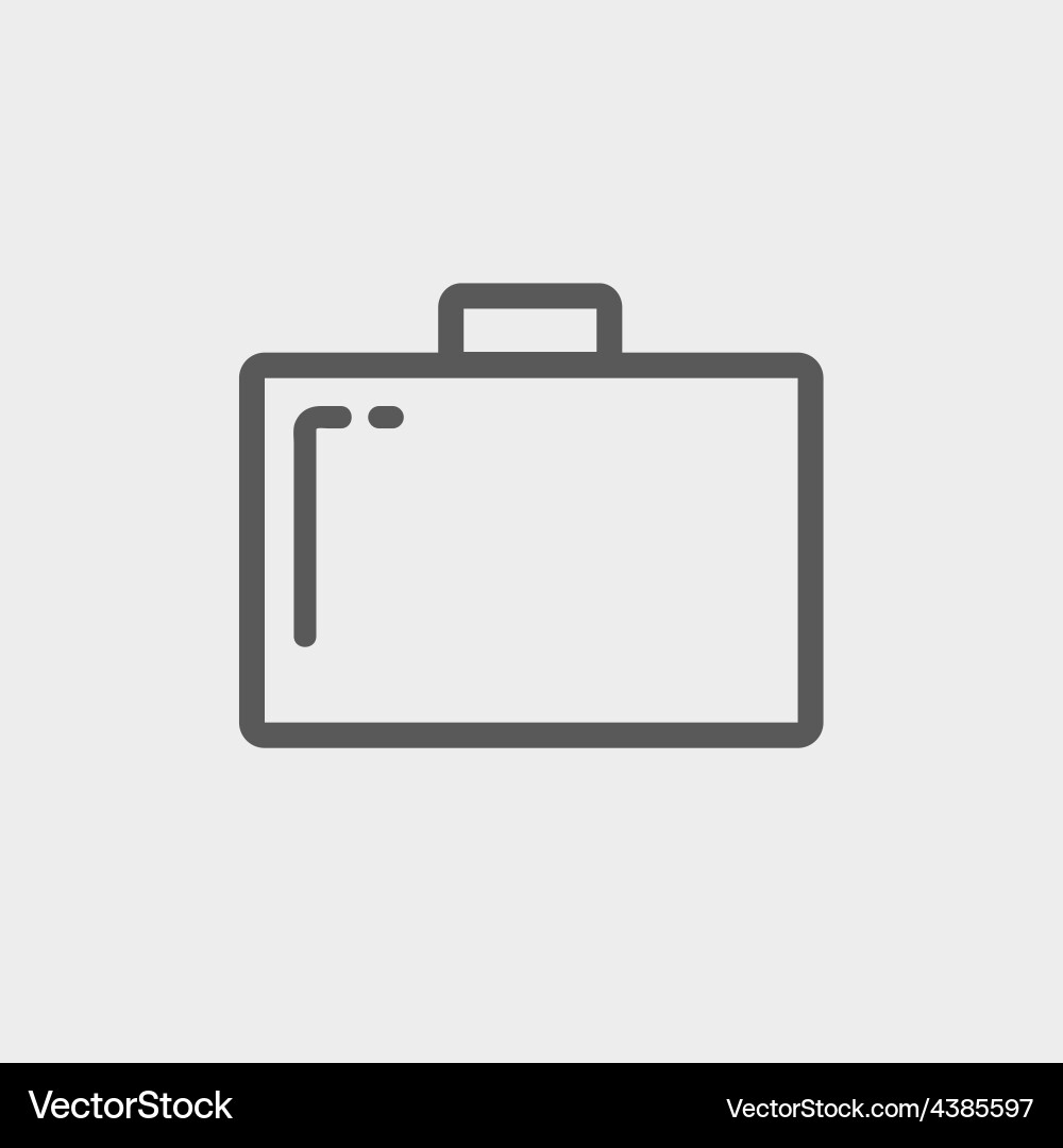 Suitcase thin line icon Royalty Free Vector Image