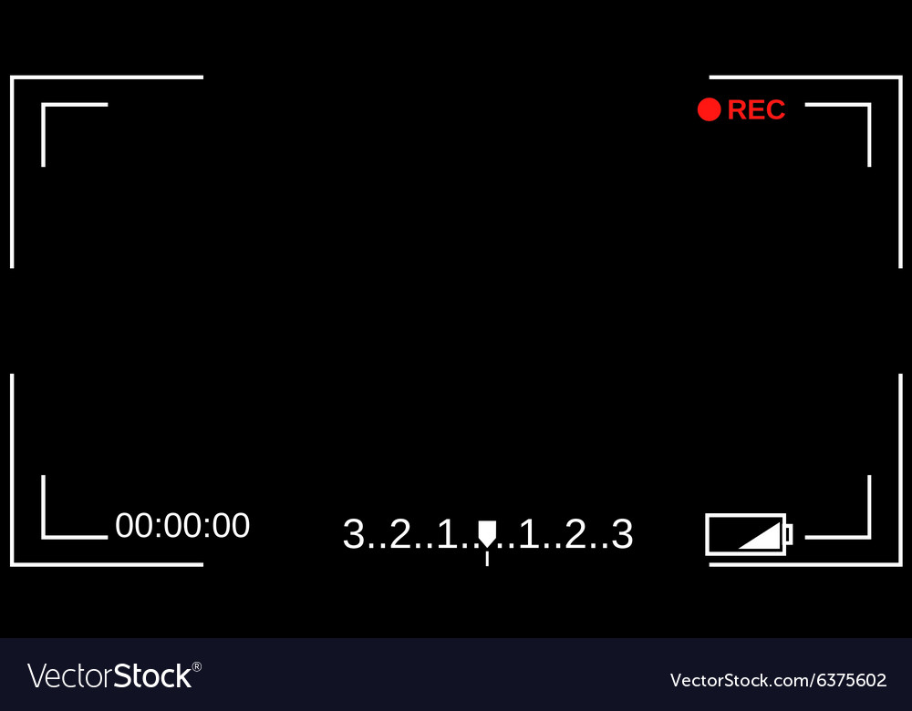 Camera viewfinder template focusing screen Vector Image Camera viewfinder template focusing screen Vector Image