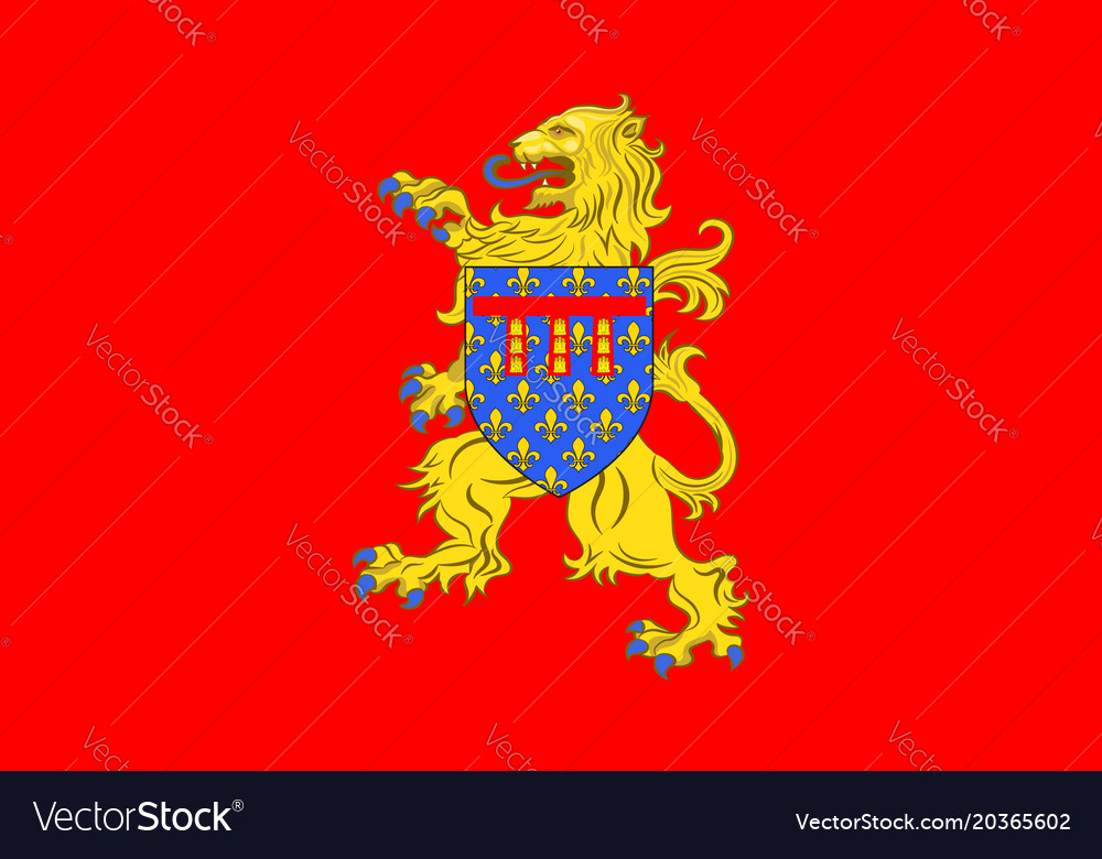 Flag arras in pas-de-calais hauts-de-france Vector Image