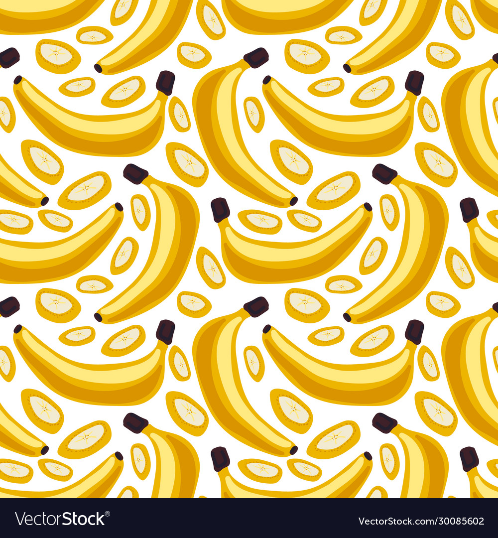 Seamless pattern with banana vector image Seamless pattern with banana