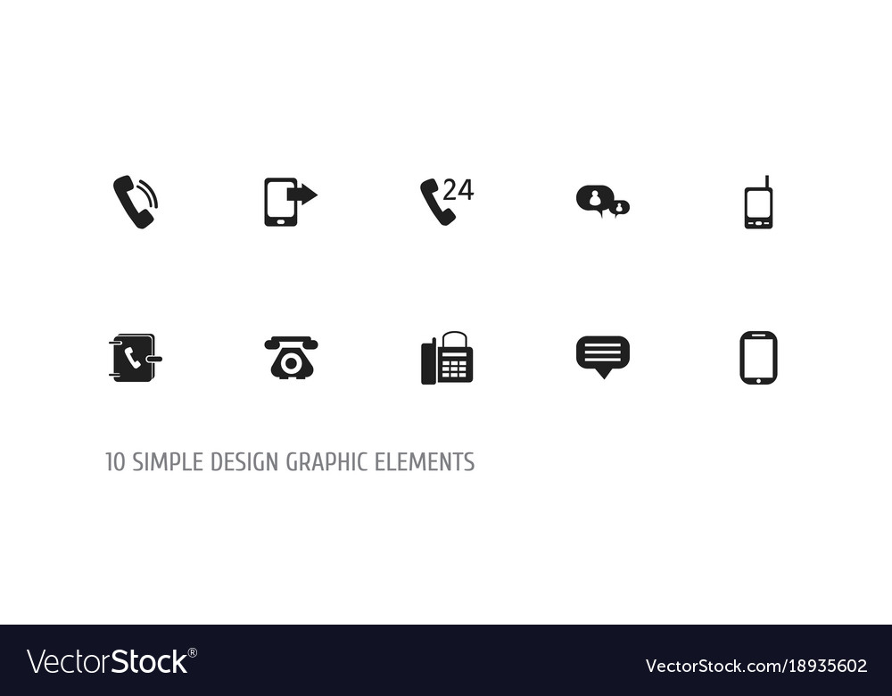 Set of 10 editable device icons includes symbols