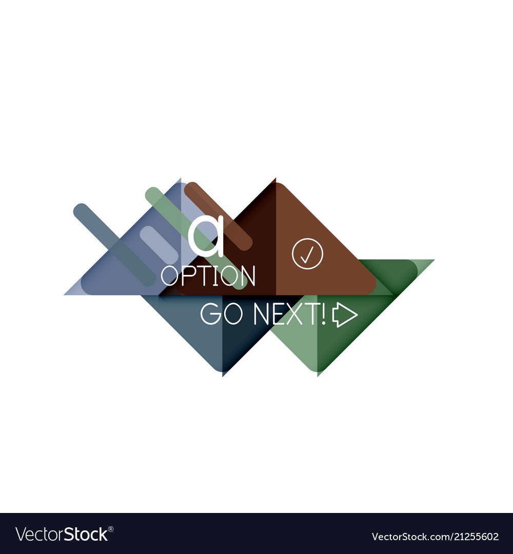 Triangle data visualization design option vector image Triangle data visualization design option