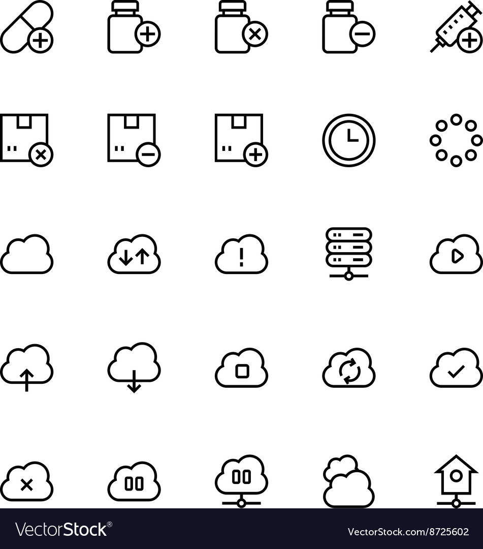 User interface colored line icons 55