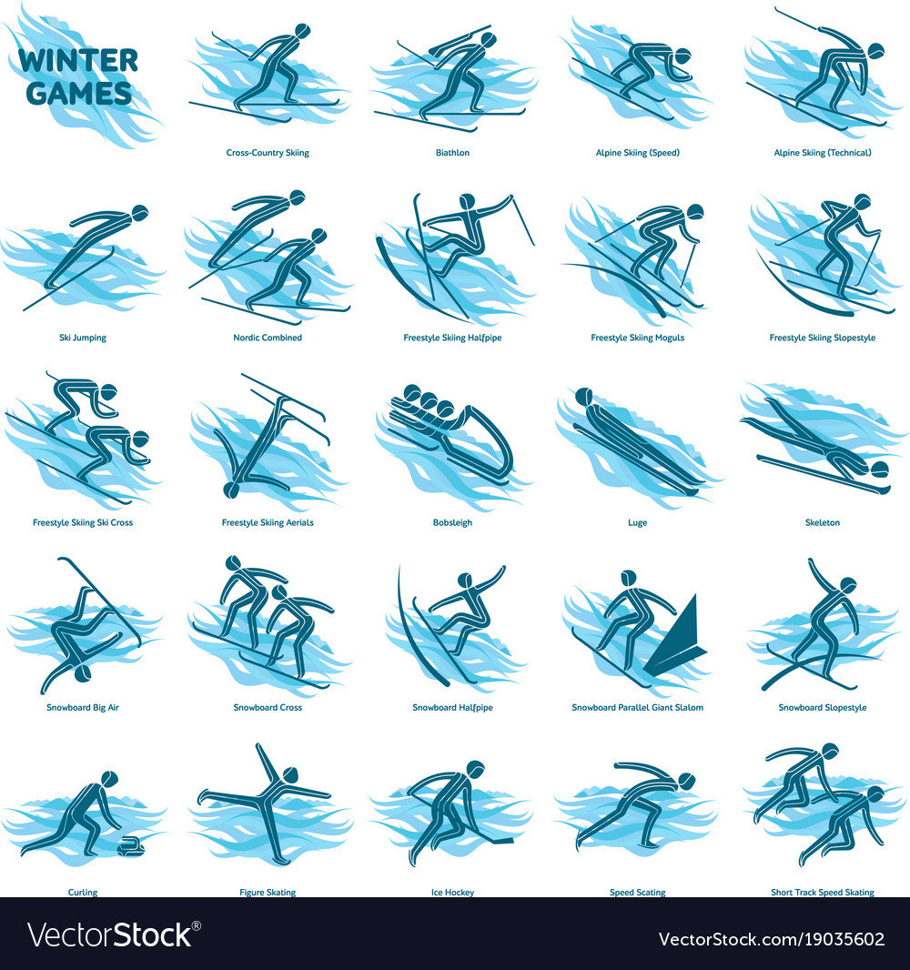 Winter games icon Royalty Free Vector Image - VectorStock