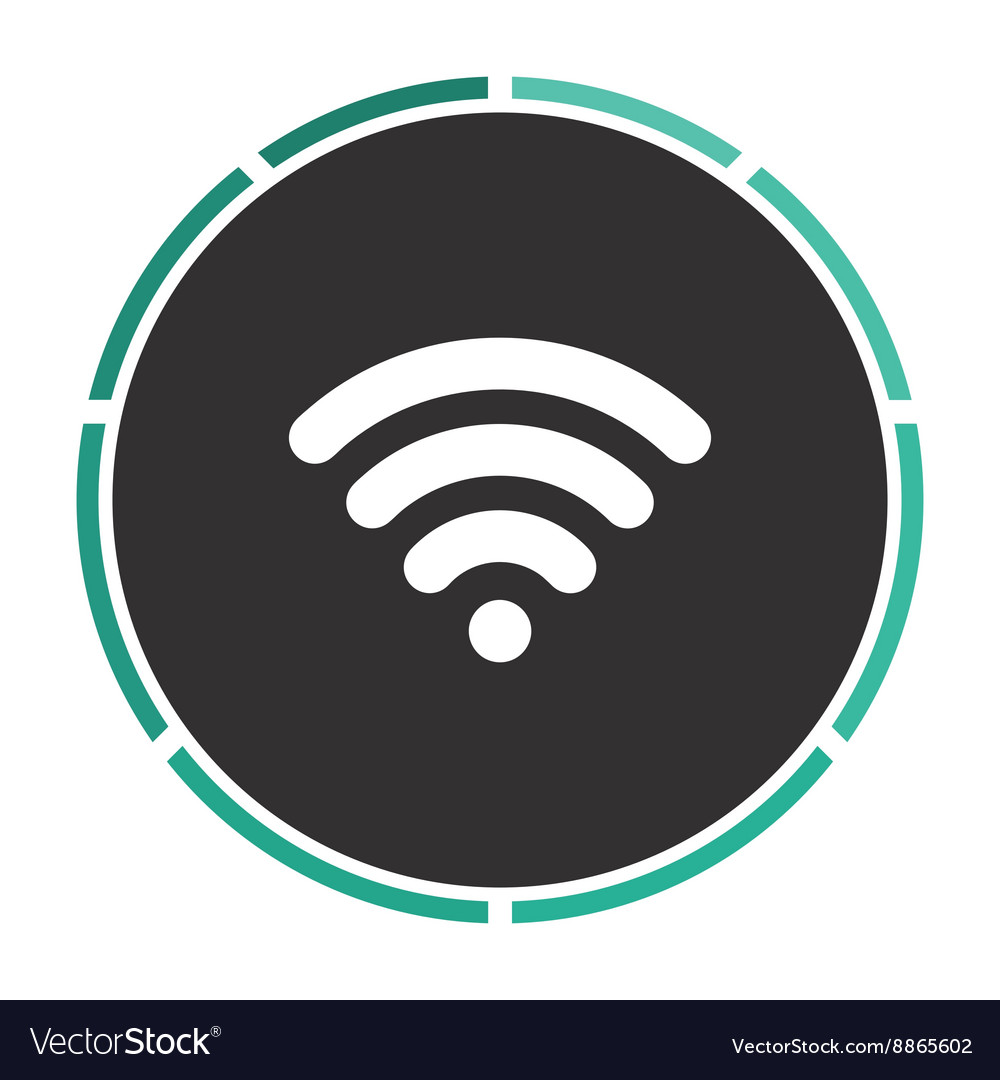 Wireless zone computer symbol vector image Wireless zone computer symbol