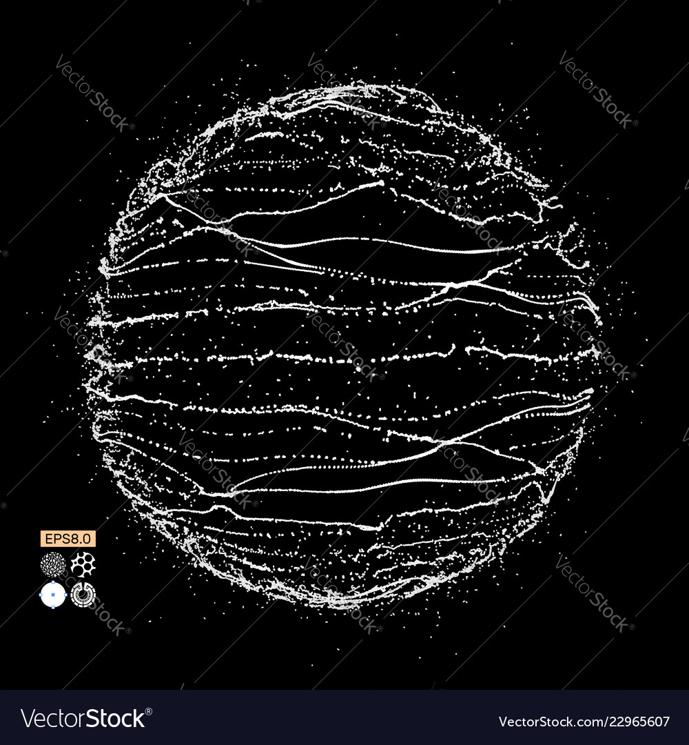 3D Abstract Particle Sphere Array