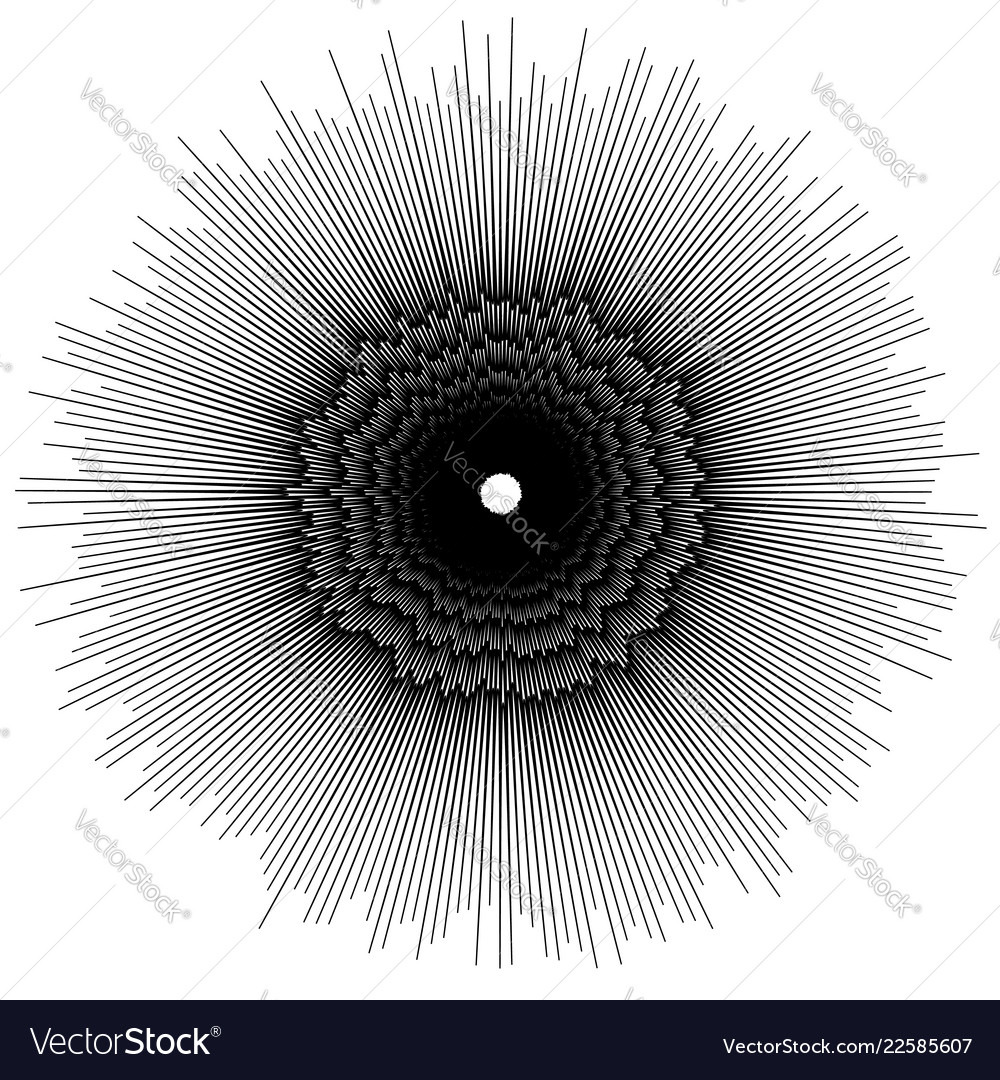 Concentric circular pattern random burst