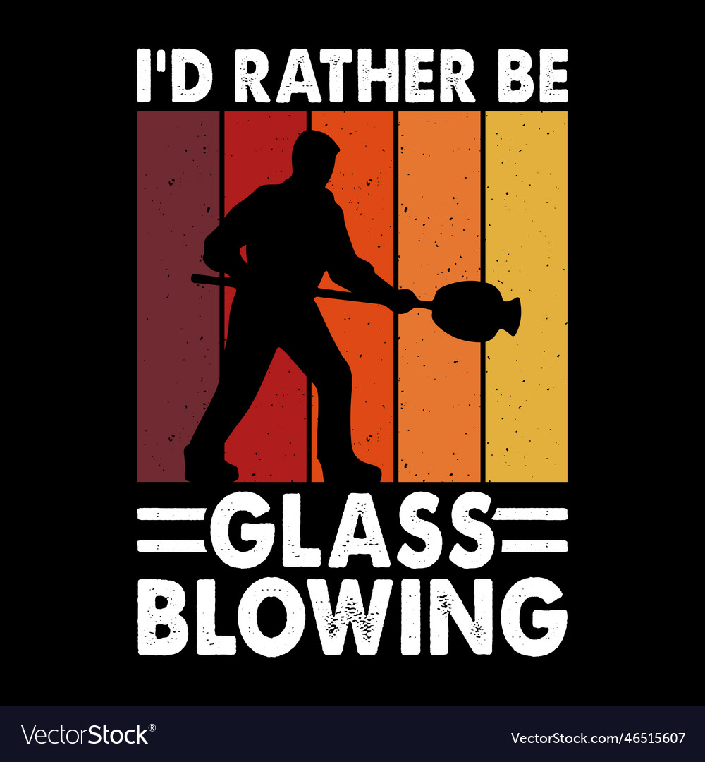 Glassblower vintage glassblowing t-shirt design