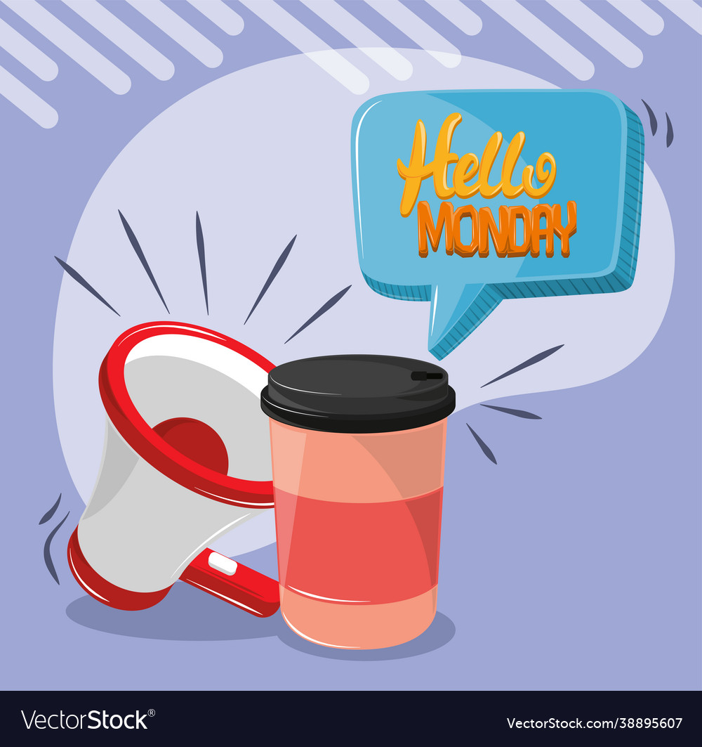 Hello Monday Lettering Royalty Free Vector Image Hello Monday Lettering Royalty Free Vector Image