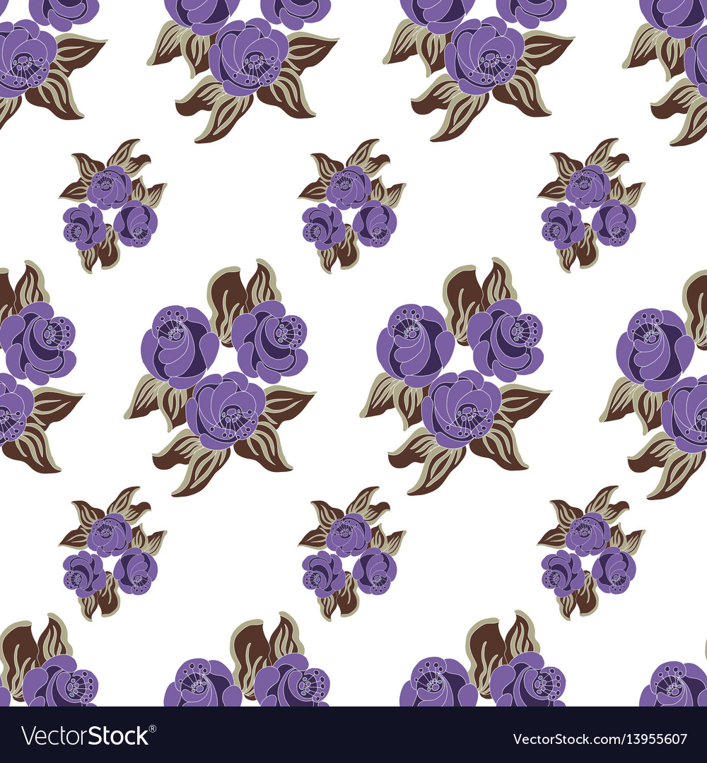 Seamless background of flowers vector image Seamless background of flowers