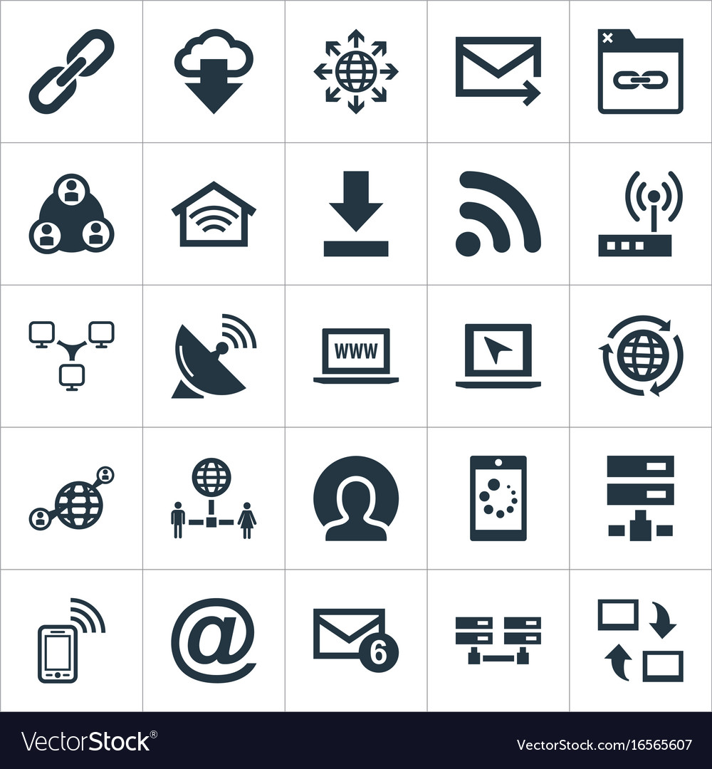Set of simple browser icons
