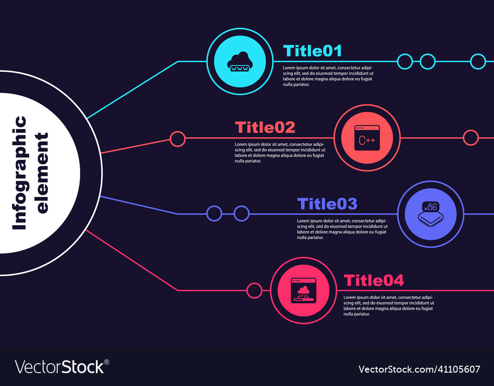 Set web development software processor vector image Set web development software processor