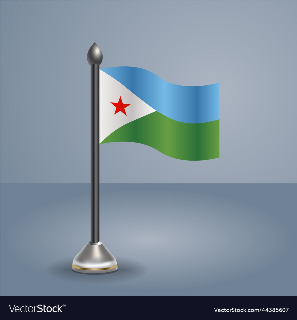 State table flag of djibouti Royalty Free Vector Image