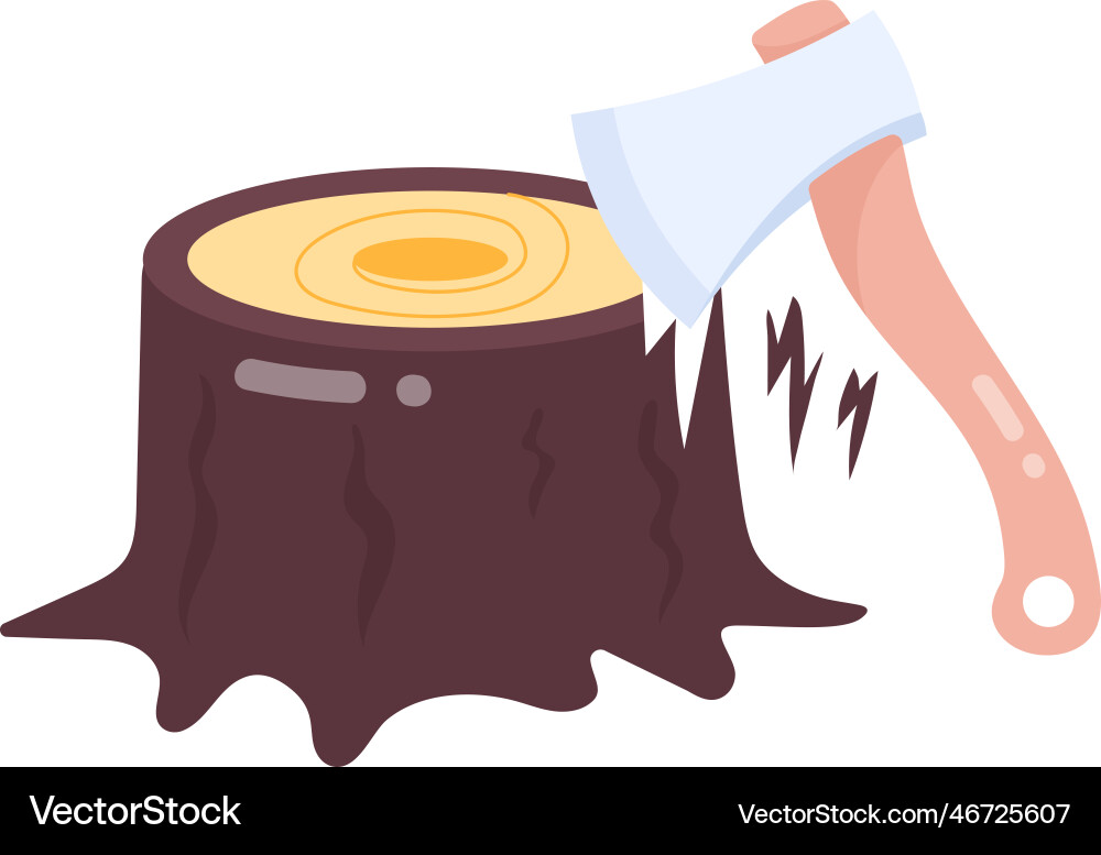 Trunk cutting Royalty Free Vector Image - VectorStock