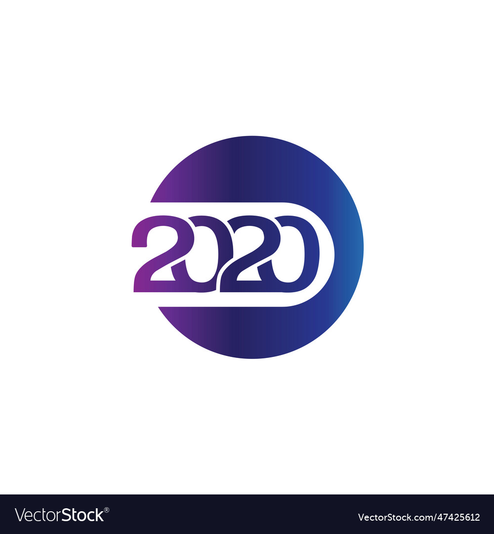 2020 logo graphics new year Royalty Free Vector Image