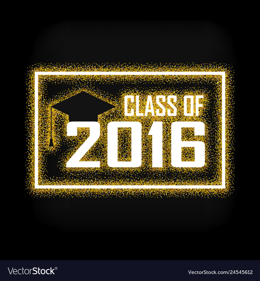 A graduating class in 2016 graphics elements vector image A graduating class in 2016 graphics elements